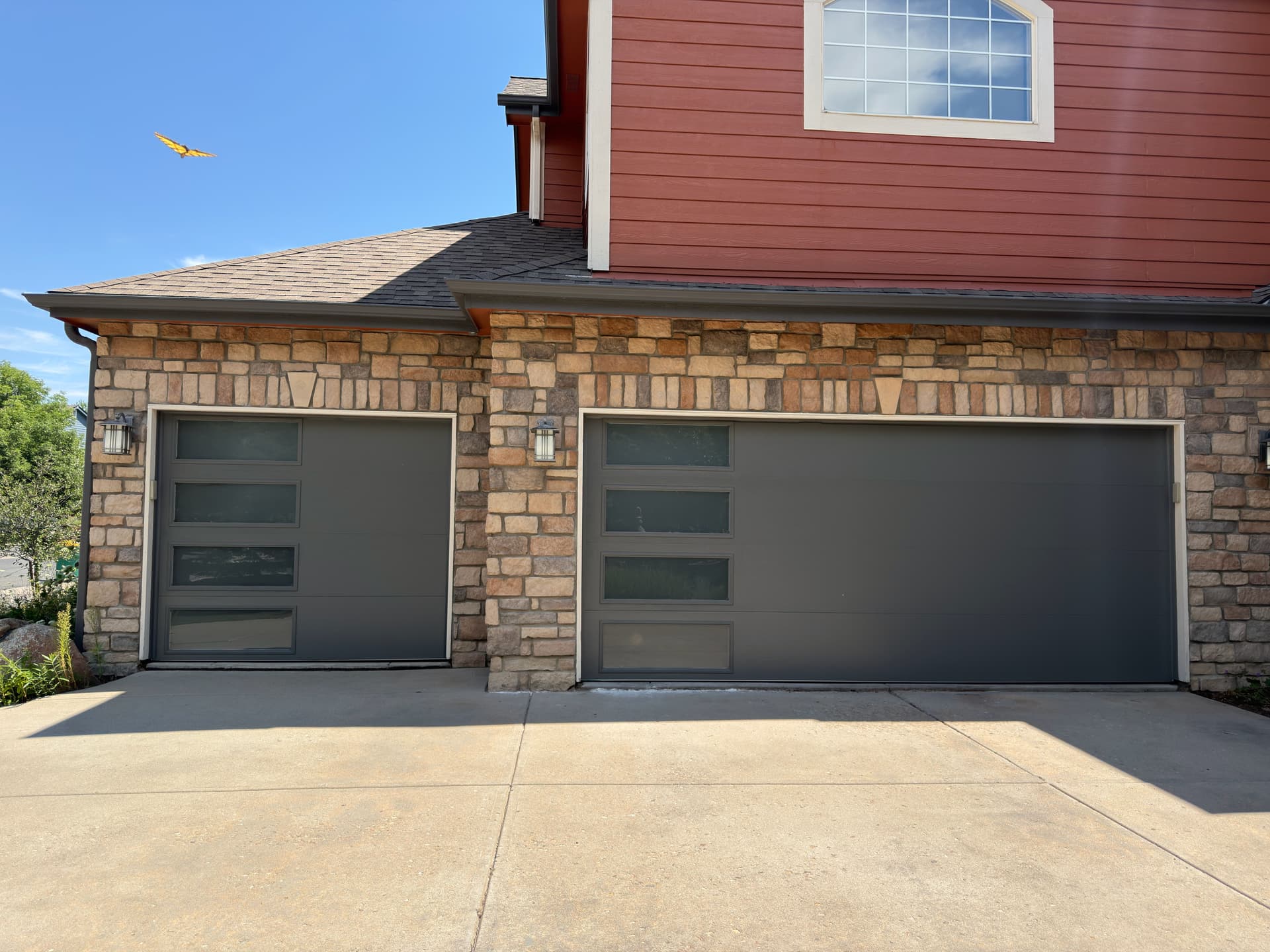 Gallery photos for Old Wood Doors Out, Insulated Steel Doors In - Big Upgrade: Image #1